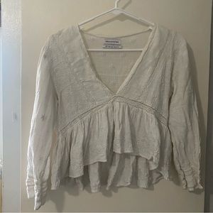 Urban outfitters white cropped top